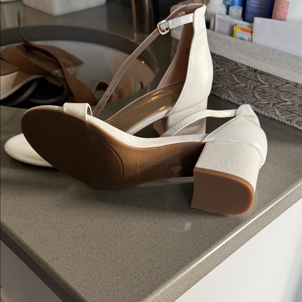 Dream Pairs White Block Heel Women's Shoes